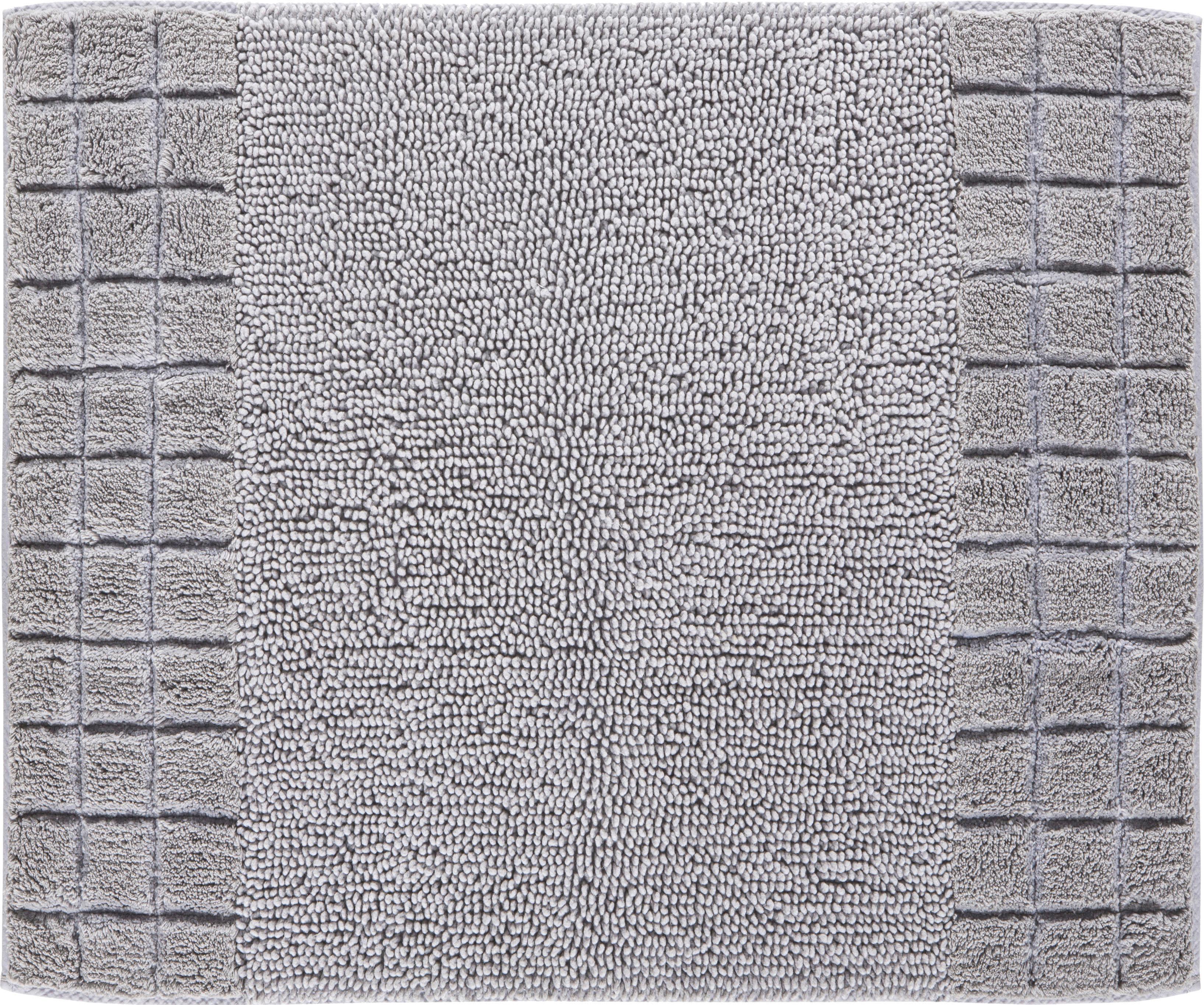 Bidet-vorleger Chess - Grau, KONVENTIONELL, Textil (50/60cm) - Grund