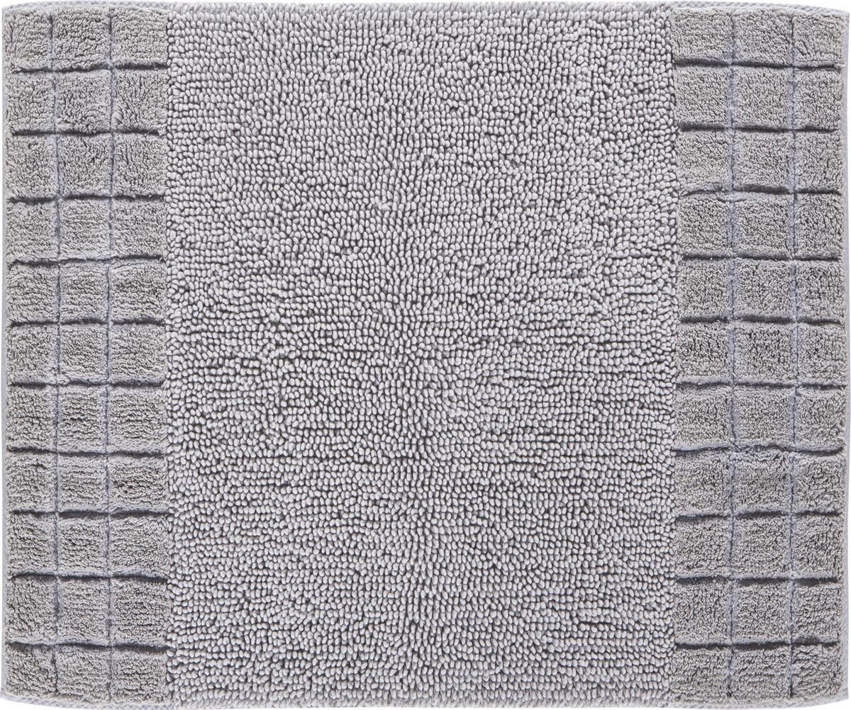 Bidet-vorleger Chess - Grau, KONVENTIONELL, Textil (50/60cm) - Grund