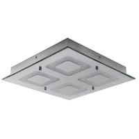 LED-Deckenleuchte Mirror L: 36 cm mit Kristallglas - Chromfarben, Basics, Glas/Metall (5,8cm) - Näve