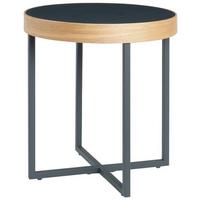KONFERENČNÍ STOLEK TENDER 1 - černá/přírodní barvy, Moderní, kov/dřevo (50/55cm)