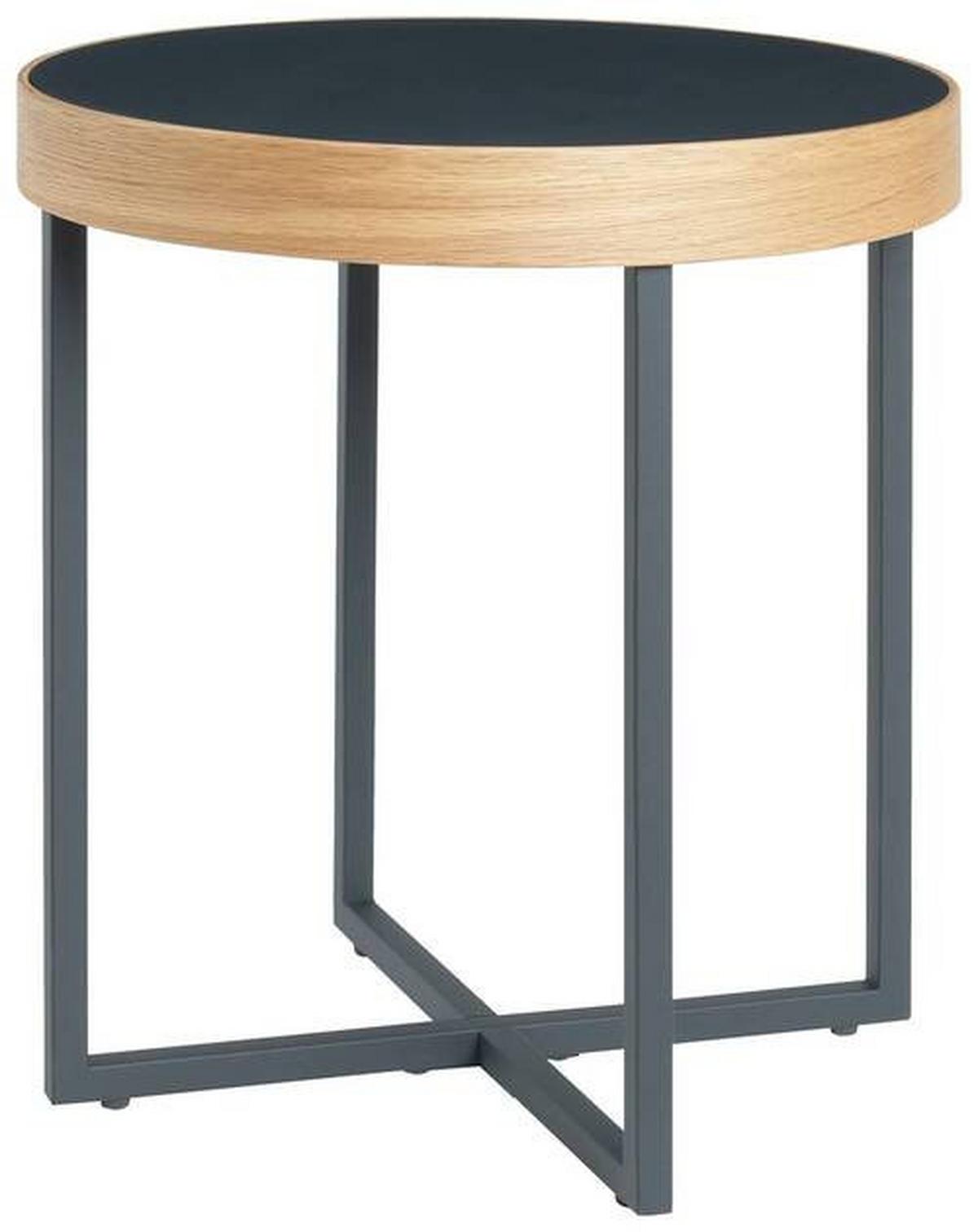 KONFERENČNÍ STOLEK TENDER 1 - černá/přírodní barvy, Moderní, kov/dřevo (50/55cm)