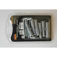 Schraubhaken-Set Gerade L: 13 mm 6 Stk. mit Dübel - Basics, Kunststoff/Metall (13/7,5/2,0cm)