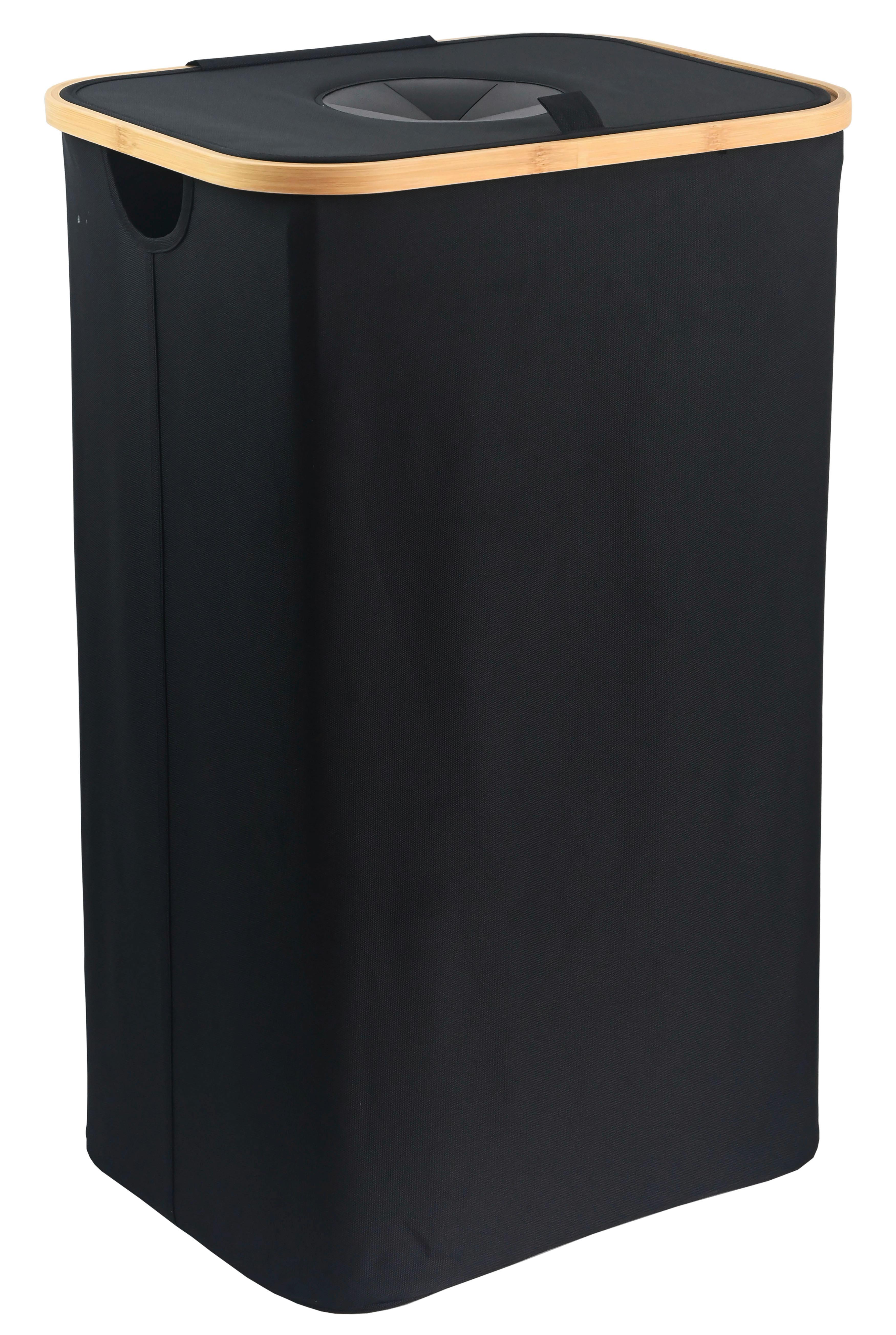 KOŠ NA LÁHVE PET - černá, Konvenční, karton/textil (44/33/70cm) - Mömax