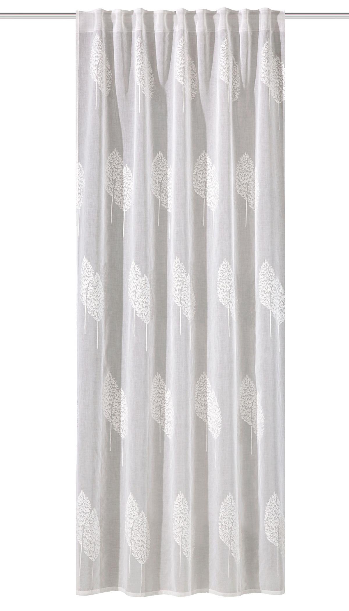 Fertigvorhang Alvaro Weiss - Weiß, Basics, Textil (140/245cm)