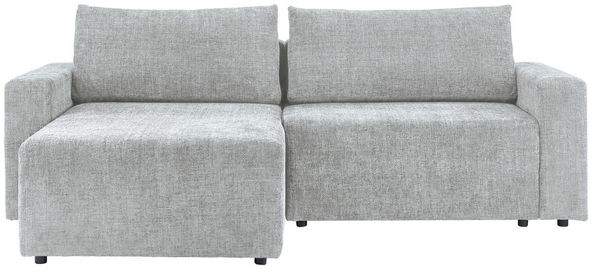 Ecksofa Dallas - Schwarz/Grau, MODERN, Holz/Kunststoff (173/258cm)