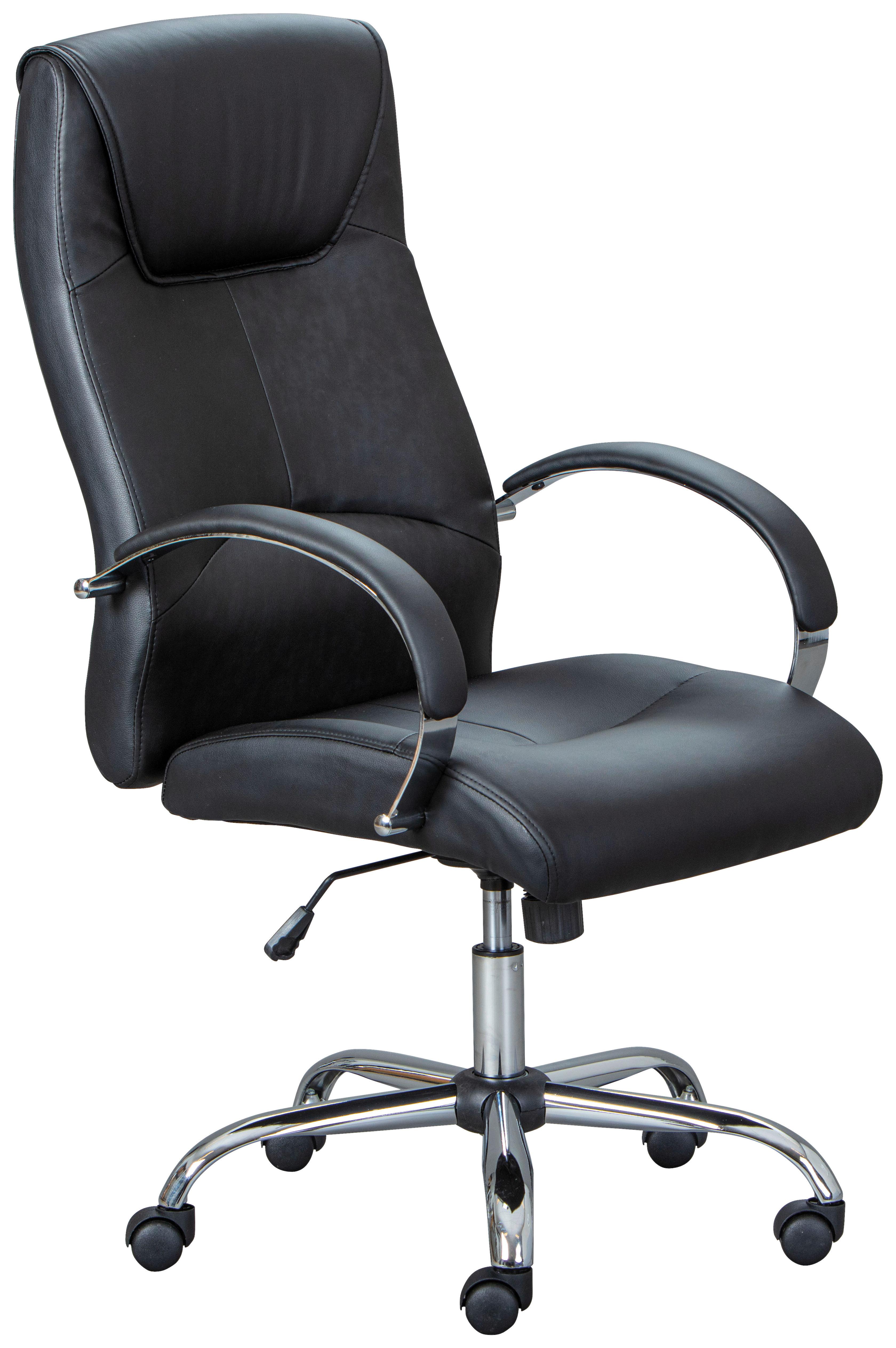 Otočná židle OTTIMO černá - černá/barvy chromu, Konvenční, kov/textil (50/46-54/51cm) - MID.YOU