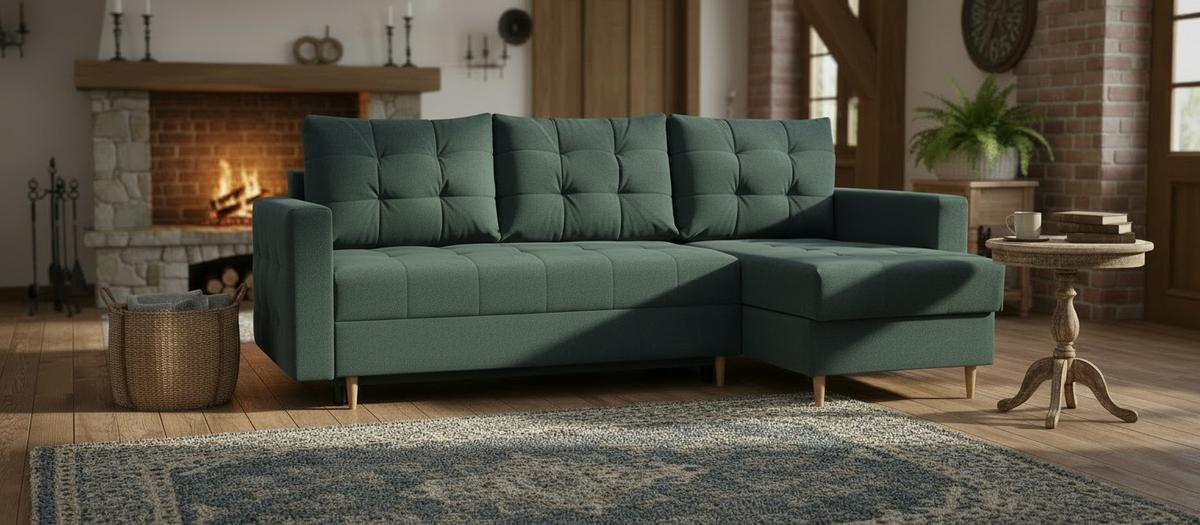 Ecksofa Asti Petrol S: 232x141 Cm - Petrol, Design, Textil (232/141cm) - MID.YOU
