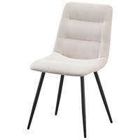 Vierfußstuhl Basti Giga-S - Beige/Schwarz, MODERN, Textil/Metall (57/86/45cm)
