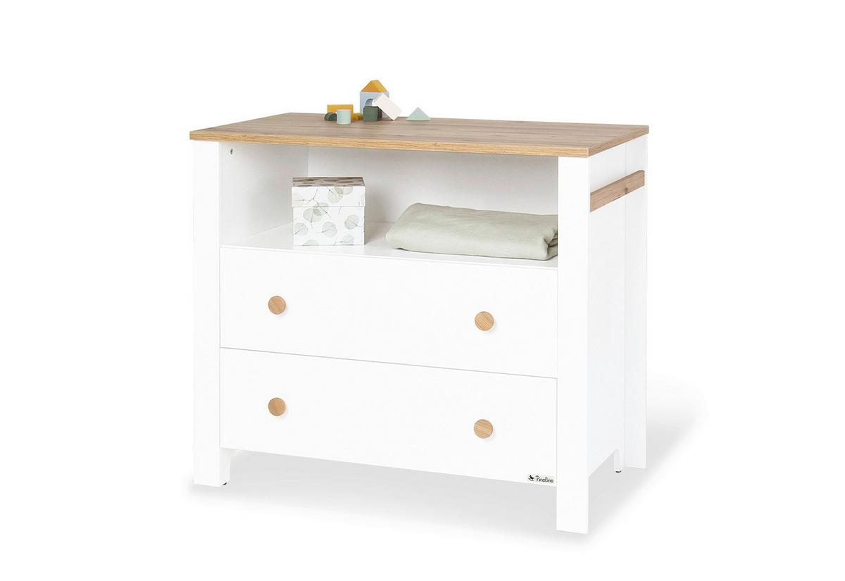 Babyzimmer Lova 2 Teilig - Naturfarben/Weiß, Basics, Holz - Pinolino