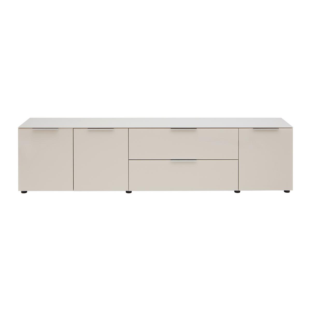 NÍZKÁ KOMODA SIENA -EXKLUSIV- - černá/kašmírová, Moderní, kov/kompozitní dřevo (226/55/40cm) - Mömax