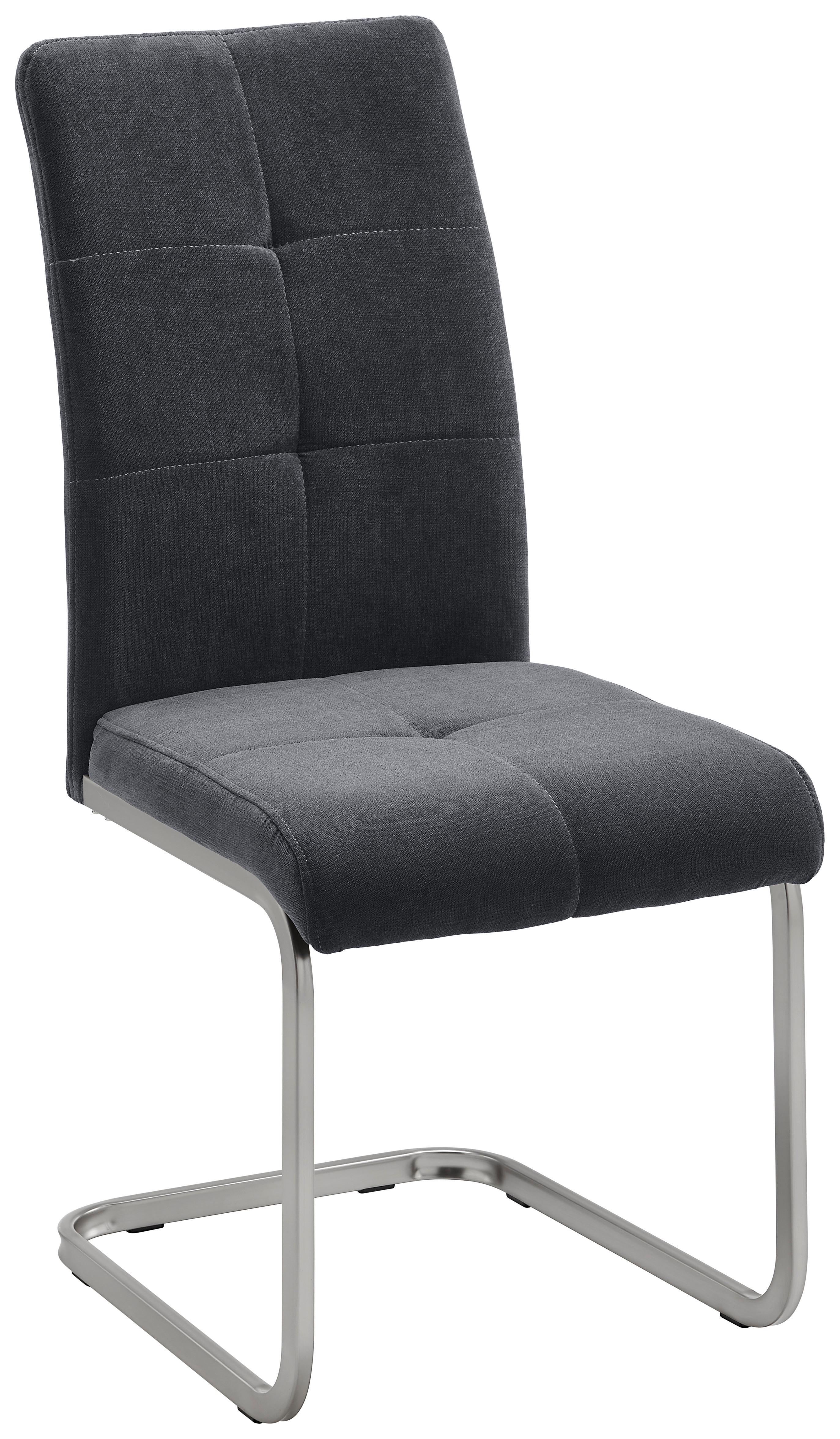 Židle Lucie - šedá/barvy chromu, Moderní, kov/dřevo (42,5/98/45cm) - Modern Living