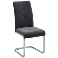 Židle Lucie - šedá/barvy chromu, Moderní, kov/dřevo (42,5/98/45cm) - Modern Living