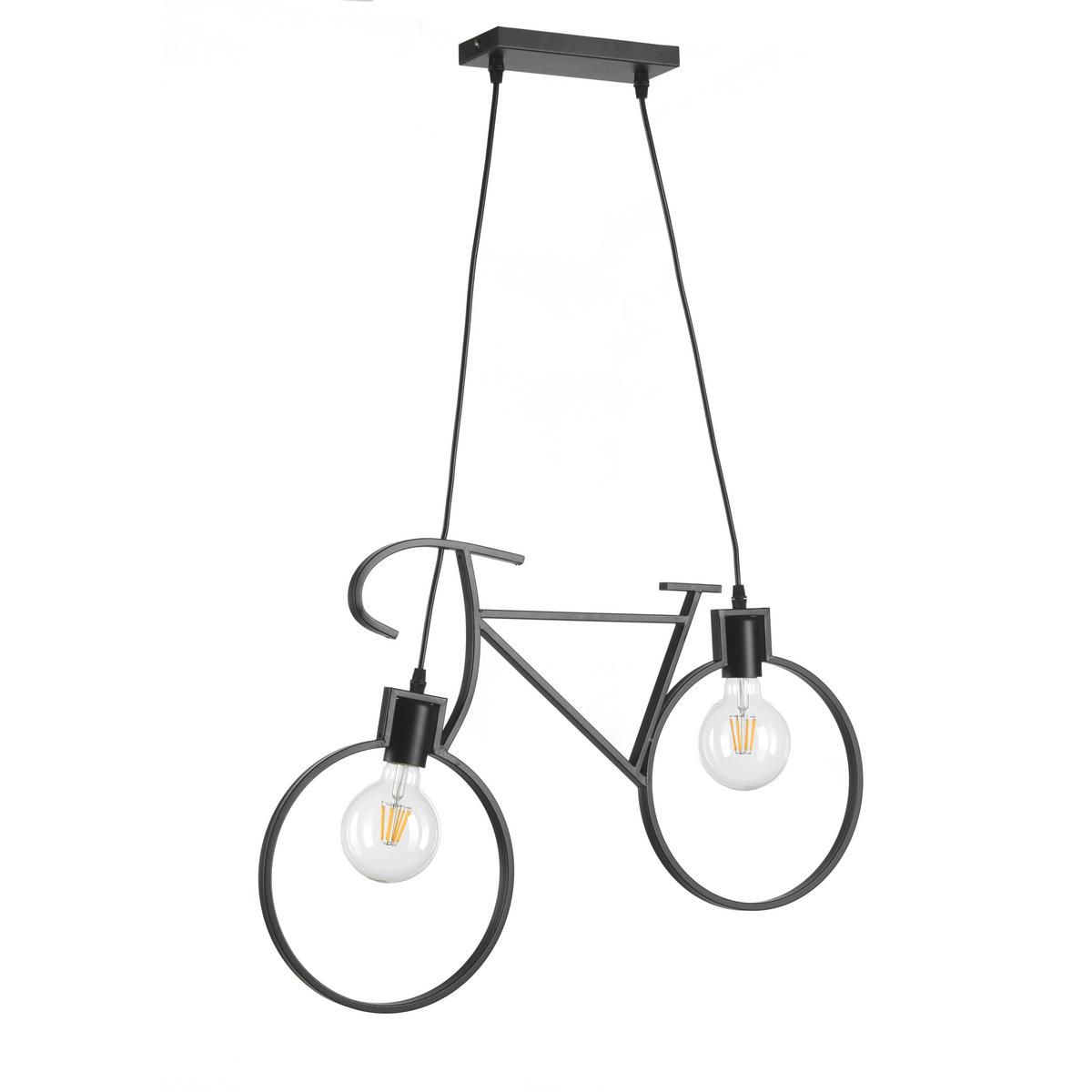 Pendelleuchte Schwarz Hg L: 67 Cm 22w - Schwarz Hochglanz, Basics, Metall (67/4/125cm)
