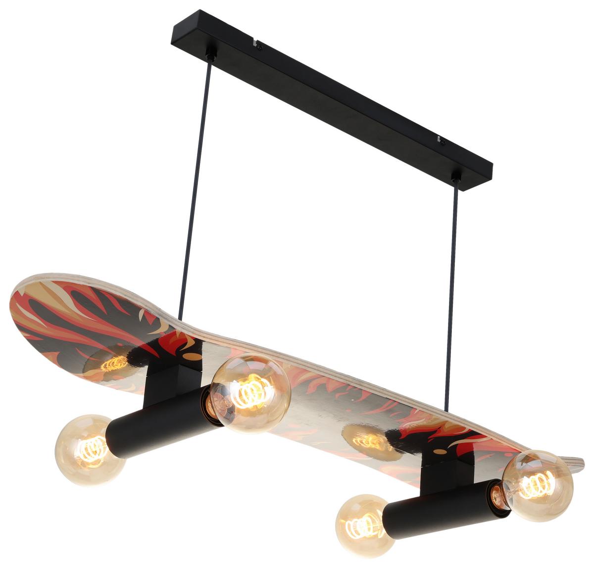 Hängeleuchte Sketi - Schwarz, MODERN, Metall (78/20,5/120cm)