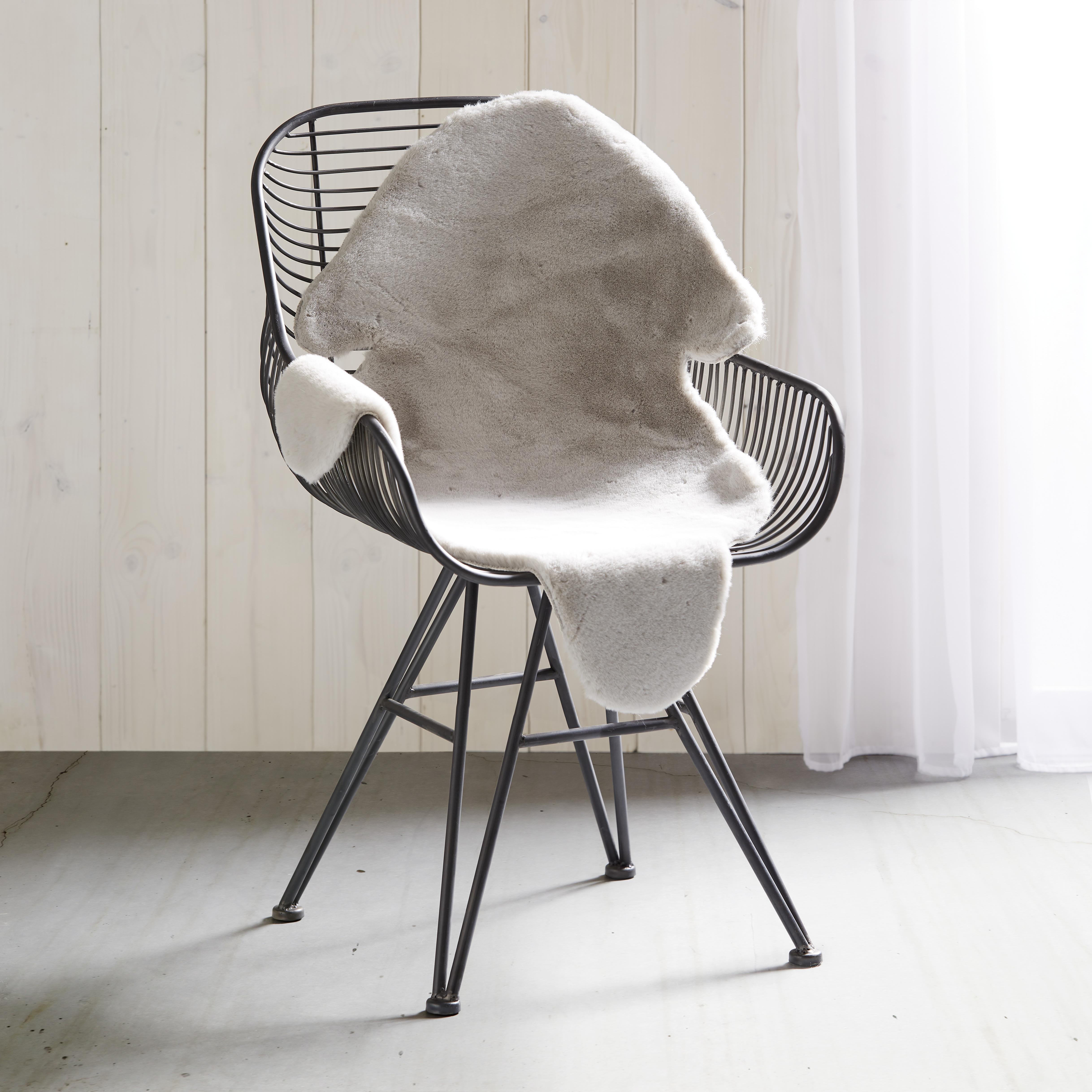 Umelá Kožušina Marlene, 90/60cm, Sivá - sivá, textil/kožušina (90/60cm) - Modern Living