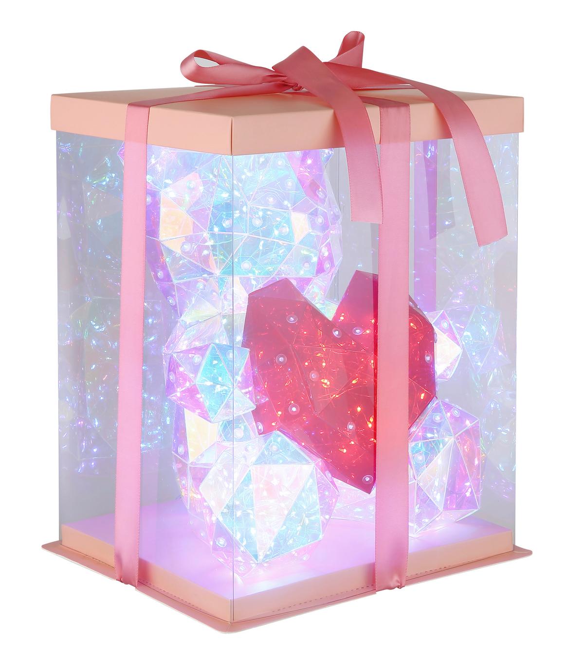 Led-dekoleuchte 28058 - Klar/Rot, Trend, Kunststoff (23/19/30cm) - Globo