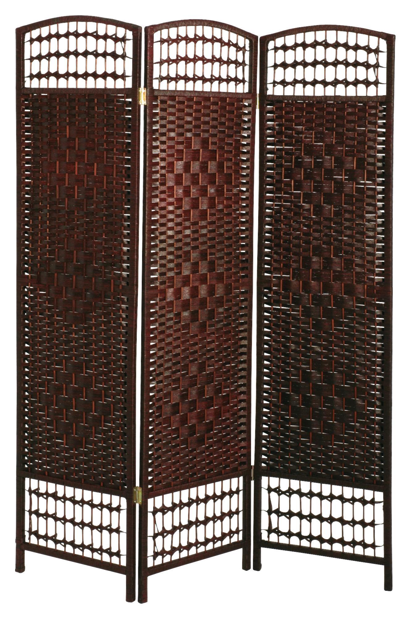 Paravent Jasmin B: 120 cm Weide/pappel - Dunkelbraun, MODERN, Holz (120/170/2cm)