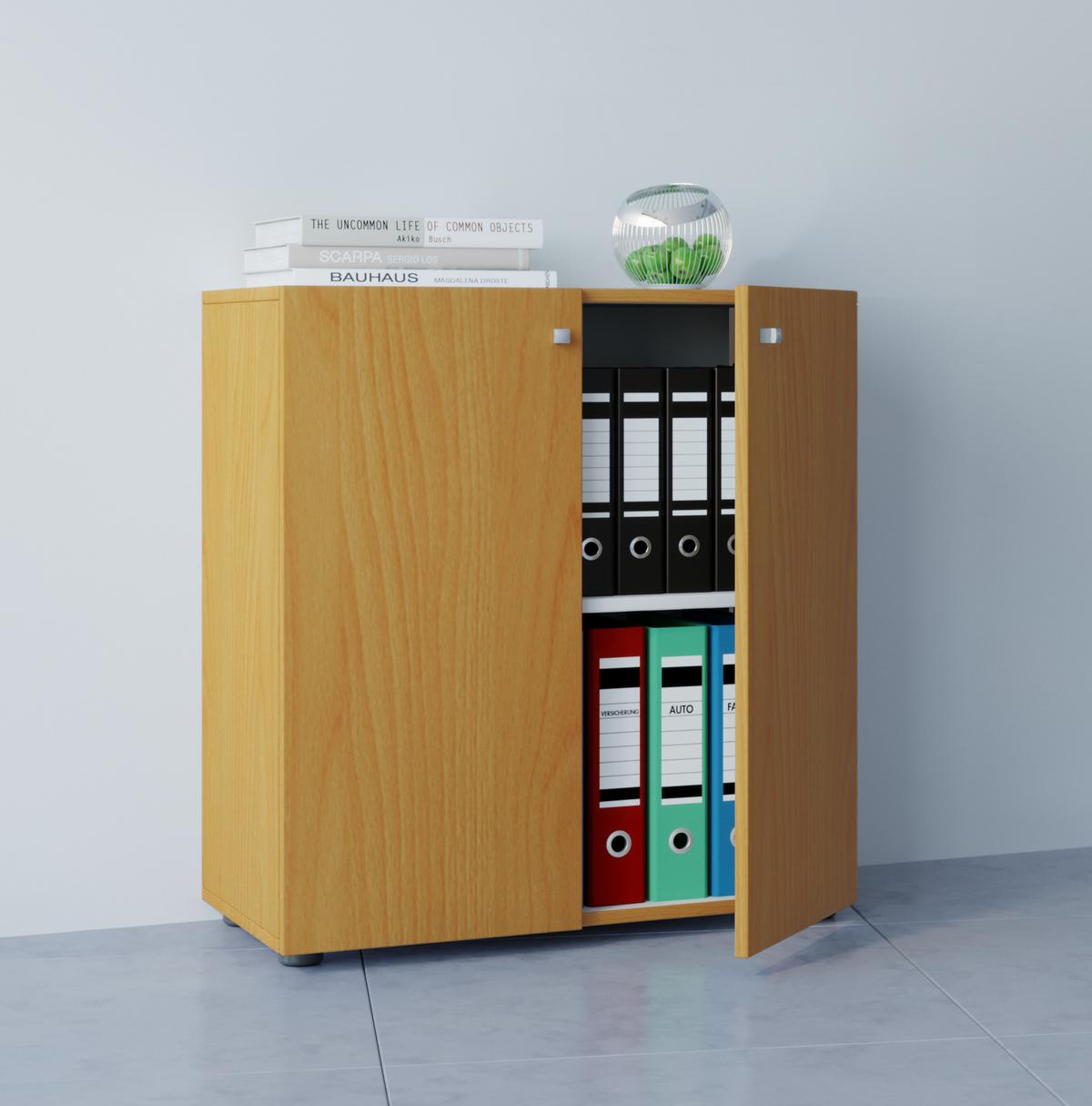 Aktenschrank Vandol Mini Buche Dekor B: 70 cm - Buchefarben, Basics, Holzwerkstoff (70/74/39cm) - MID.YOU