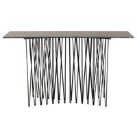 Beistelltisch Stone - Schwarz, Design, Glas/Metall (130/37/74cm) - Livetastic