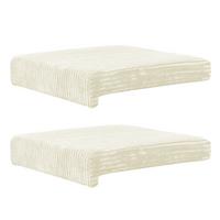 Bankkissen 2-tlg. Set Cord, Creme, Lxb: 40x35/38 Cm - Creme, Basics, Textil (40/35/38/5/8cm)