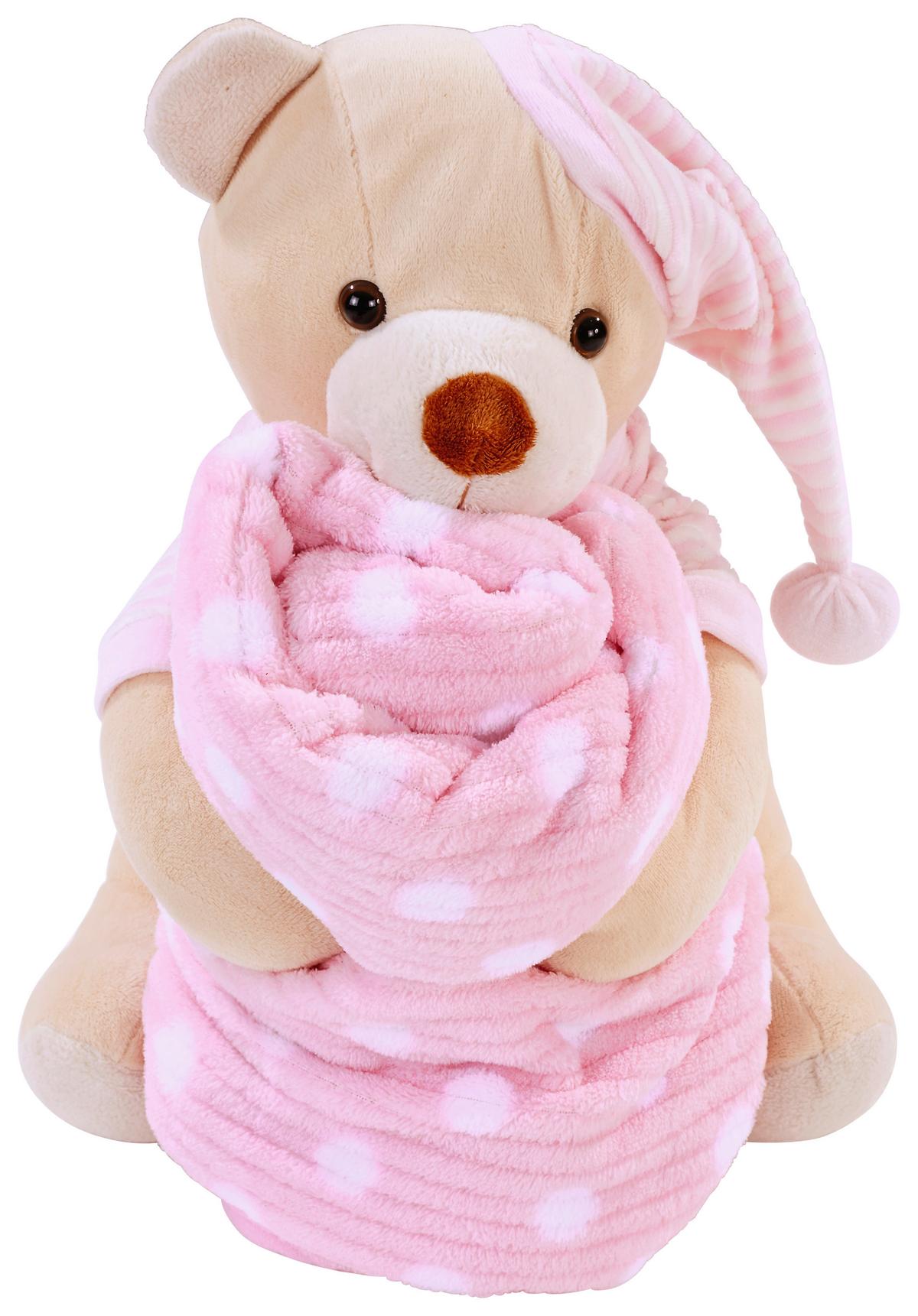 Kuschelige Babydecke mit Teddybär online kaufen