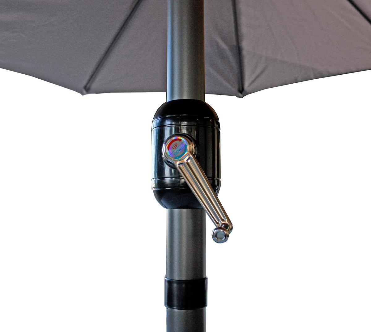 Sonnenschirm Doppel-Sonnenschirm - Anthrazit/Grau, Basics, Kunststoff/Metall (265/250/450cm) - Gardenson