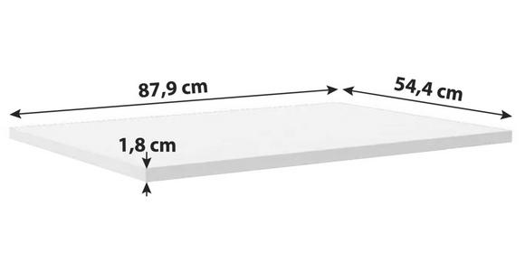 Einlegeböden 2er-Set für Schrank Unit 88x54 cm - Weiß, MODERN, Holzwerkstoff (87,9/1,8/54,4cm) - Ondega