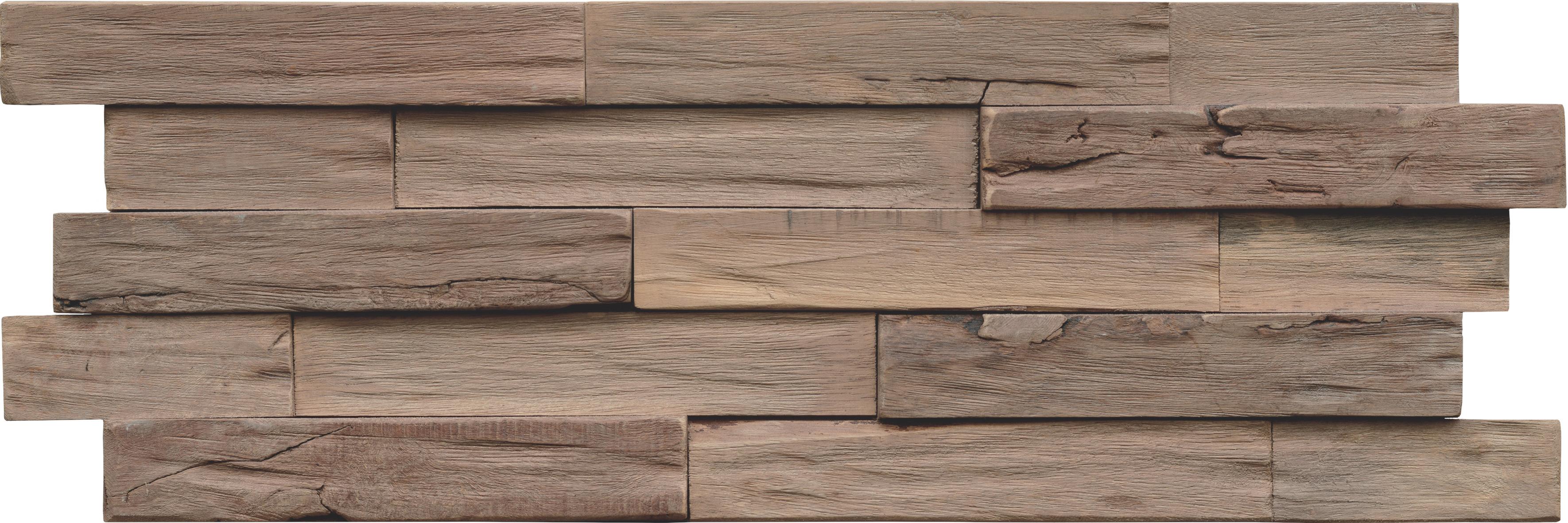 Wandverkleidung Driftwood Hevea Mindanao - Braun, Basics, Holz (56/20/1.8cm)
