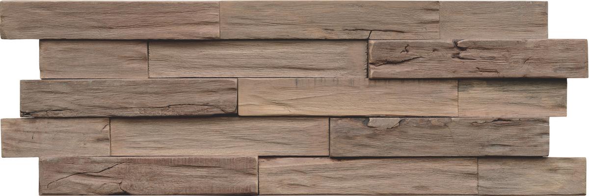 Wandverkleidung Driftwood Hevea Mindanao - Braun, Basics, Holz (56/20/1.8cm)