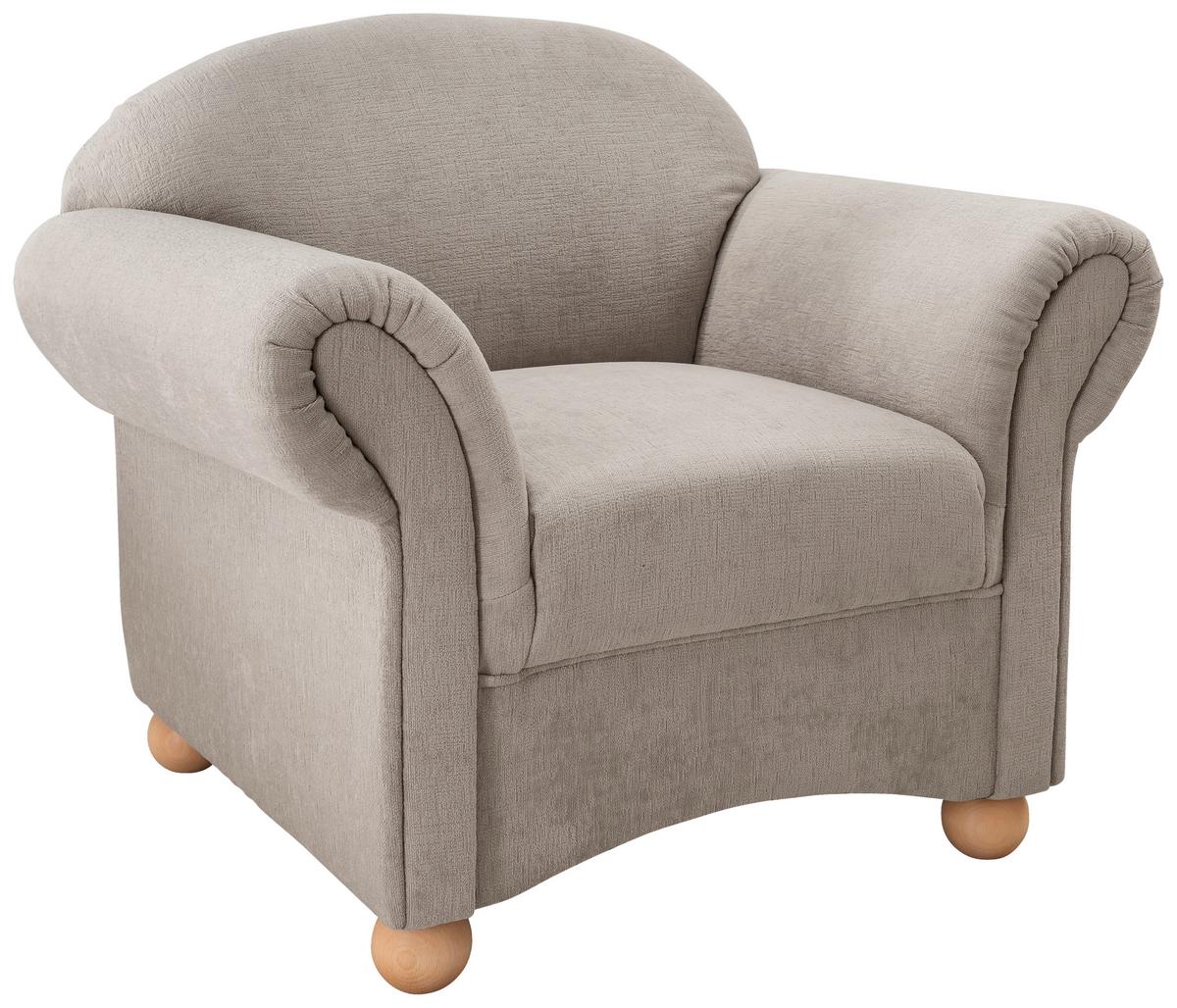 Sessel Torello Taupe B: 90cm - Taupe/Wildeiche, KONVENTIONELL, Textil (90/84/80cm) - Livetastic