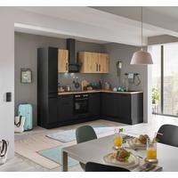 Eckküche Turin Schwarz/Eiche Dekor 250x175 cm - Schwarz/Eiche Artisan, Basics, Holzwerkstoff (250/175cm) - MID.YOU