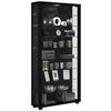 Vitrine Lumo Maxi Schwarz - Transparent/Schwarz, Design, Glas/Holzwerkstoff (59/113/18cm) - MID.YOU
