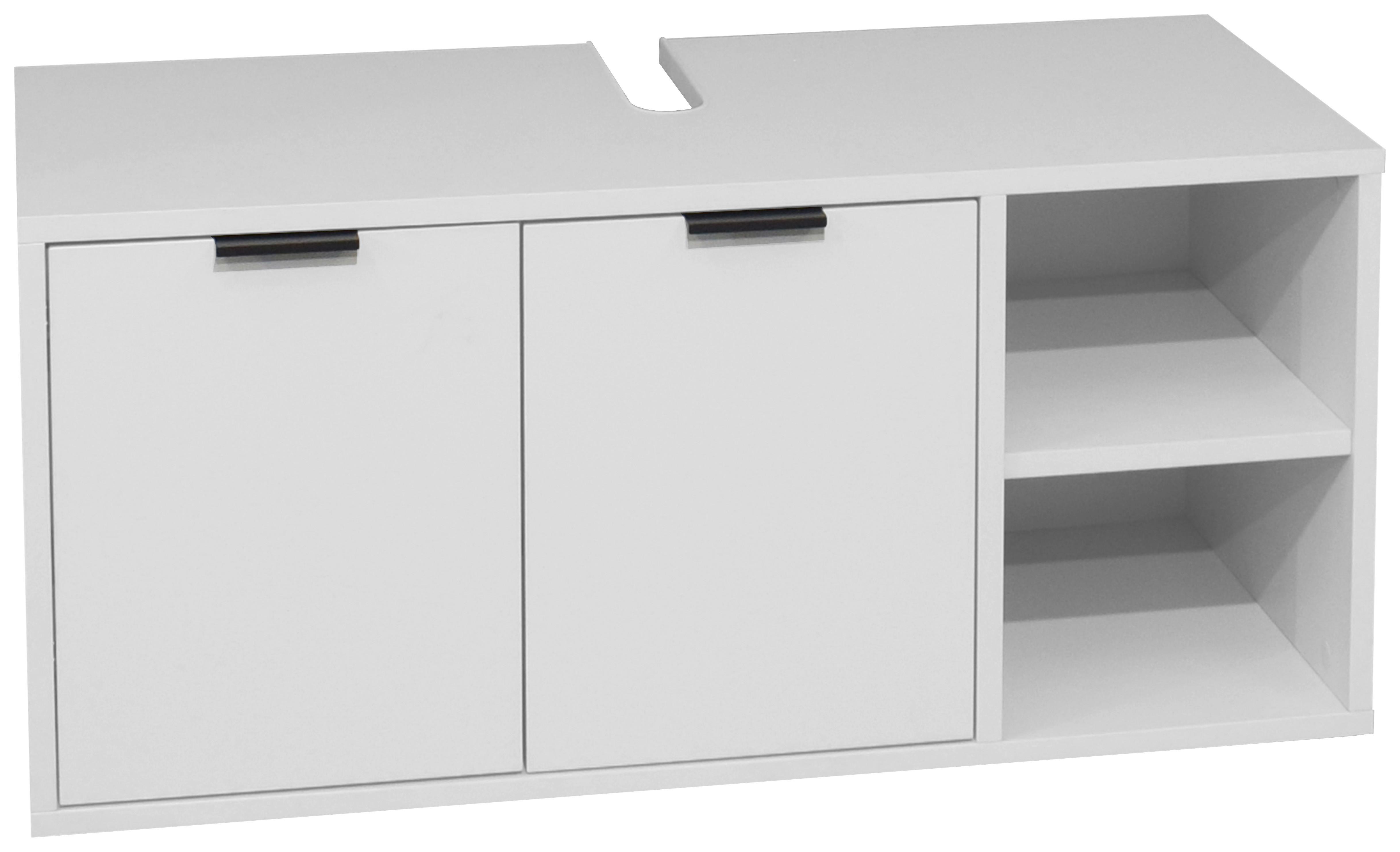 Waschbeckenunterschrank Bonnie Grau, B: 100 cm - Grau, MODERN, Holzwerkstoff (100/45/45cm) - Livetastic