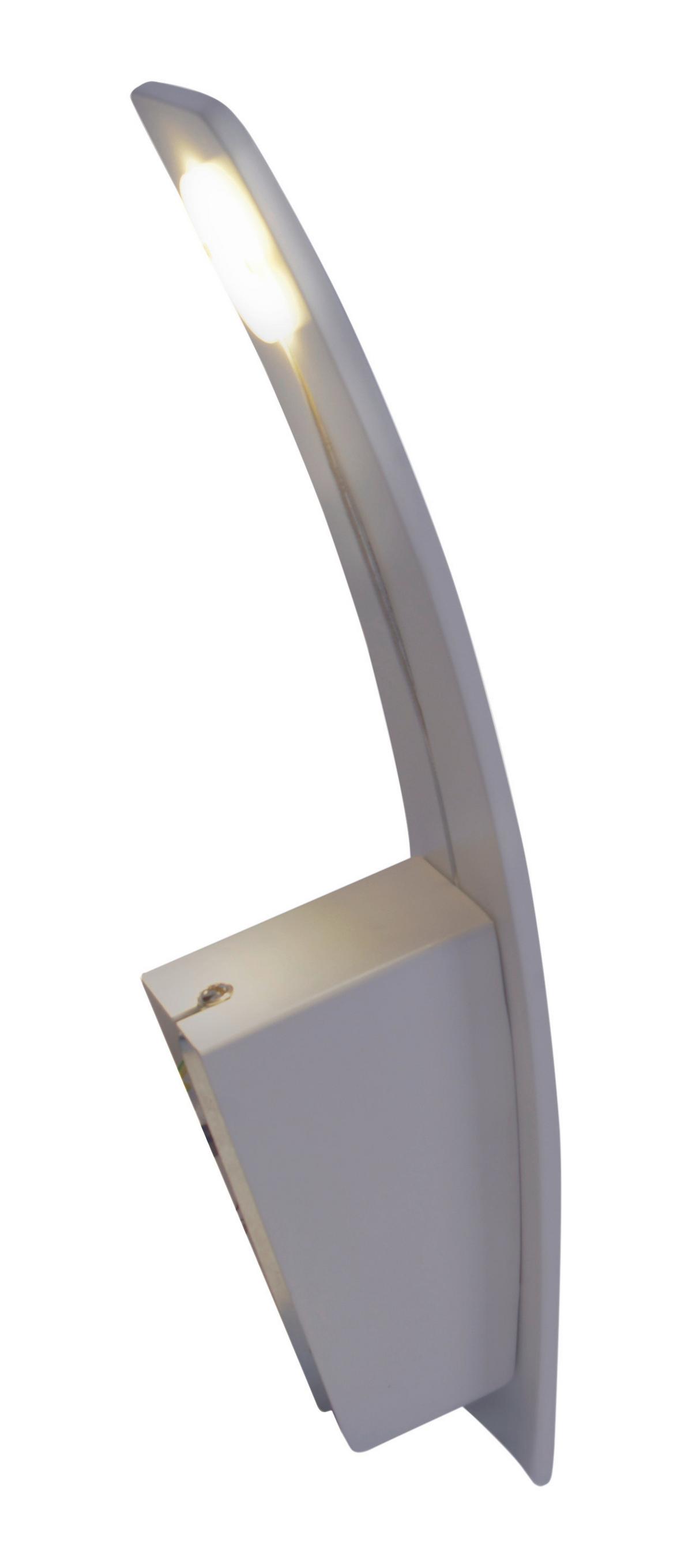 Led-wandleuchte Stan 1-Flammig, Warmweiß - Silberfarben, Design, Metall (29,50cm) - Näve