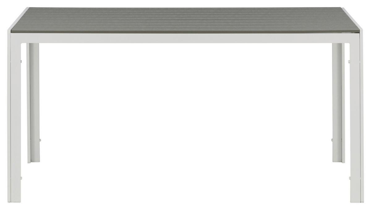 Gartentisch Break Aluminium L: 150cm - Weiß/Grau, KONVENTIONELL, Holz/Metall (150/90/75cm) - Gardenson