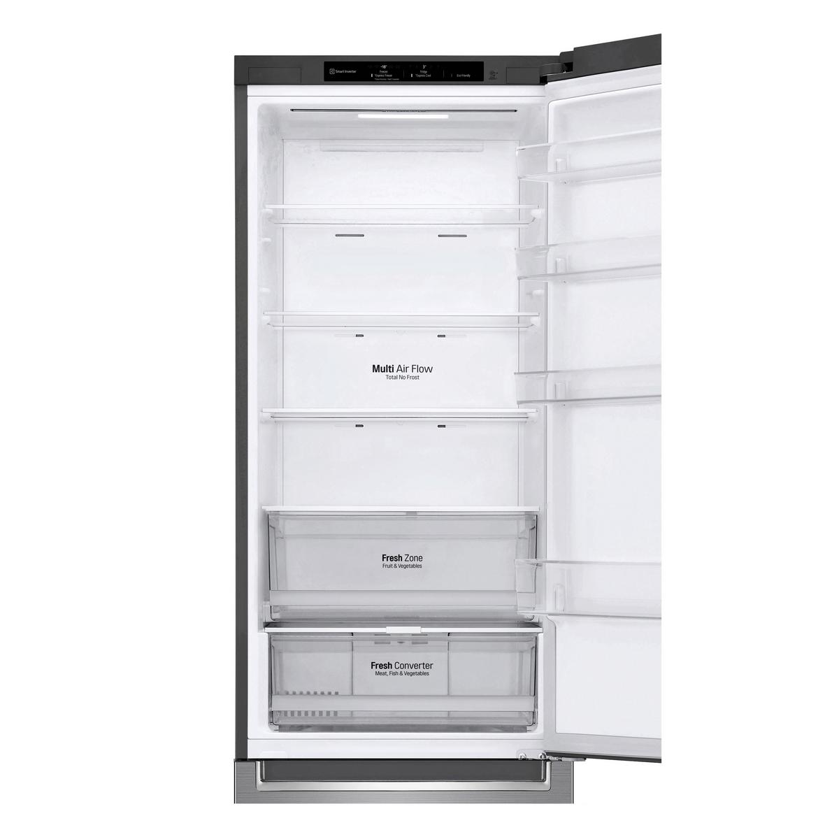 Kühl-gefrier-kombination Lg Gbp62mcncc1 - Edelstahlfarben, Basics, Metall (59.5/203/67.5cm) - LG