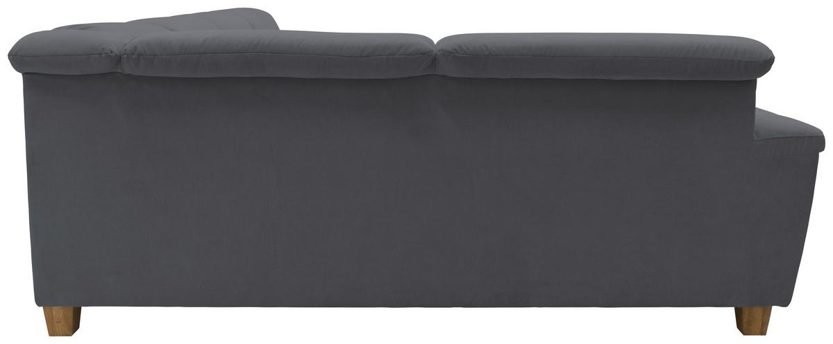 Wohnlandschaft Franzi Kopfteil Verstellbar Dunkelgrau - Eichefarben/Dunkelgrau, KONVENTIONELL, Textil (214/352/170cm) - MID.YOU