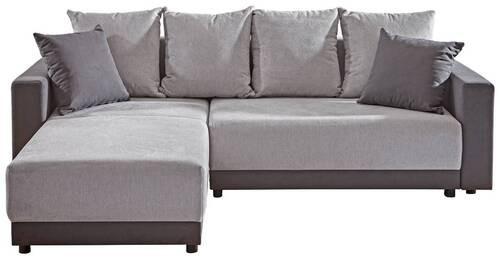 Ecksofa Mit Schlaffunktion Time Hellgrau 178x248 Cm - Dunkelgrau/Hellgrau, Design, Textil (178/248cm) - MID.YOU