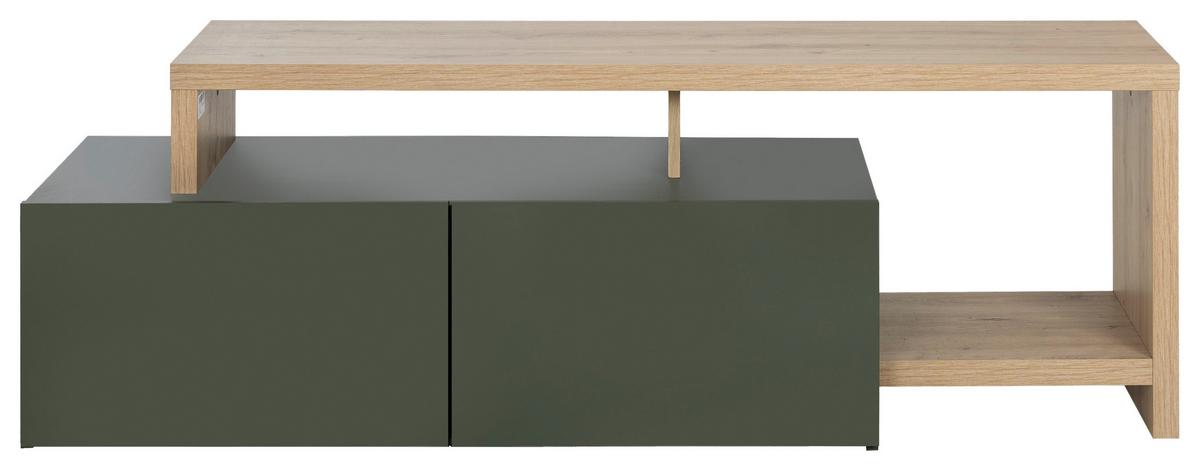 Tv-element Craft Eiche Artisan Dek/grün,b:155cm - Schwarz/Eiche Artisan, Basics, Holzwerkstoff (155/50/45cm) - Livetastic