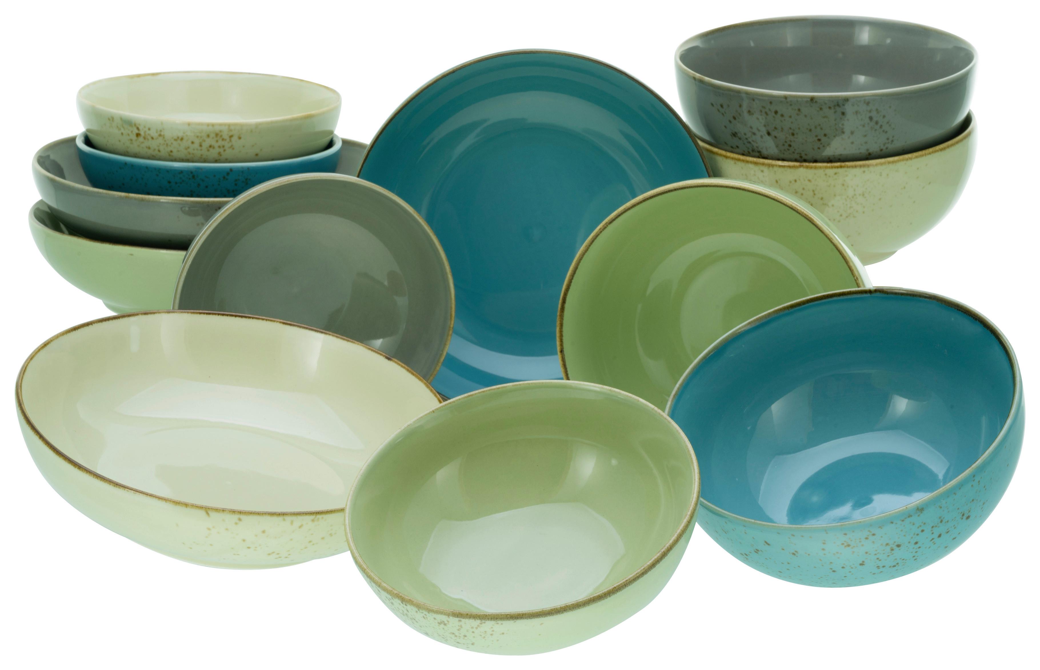 Schüsselset Keramik Multicolor 12-Teilig - Multicolor, Basics, Keramik - Creatable