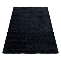Hochflor Teppich Schwarz Brilliant 240x340 cm - Schwarz, Basics, Textil (240/340cm)