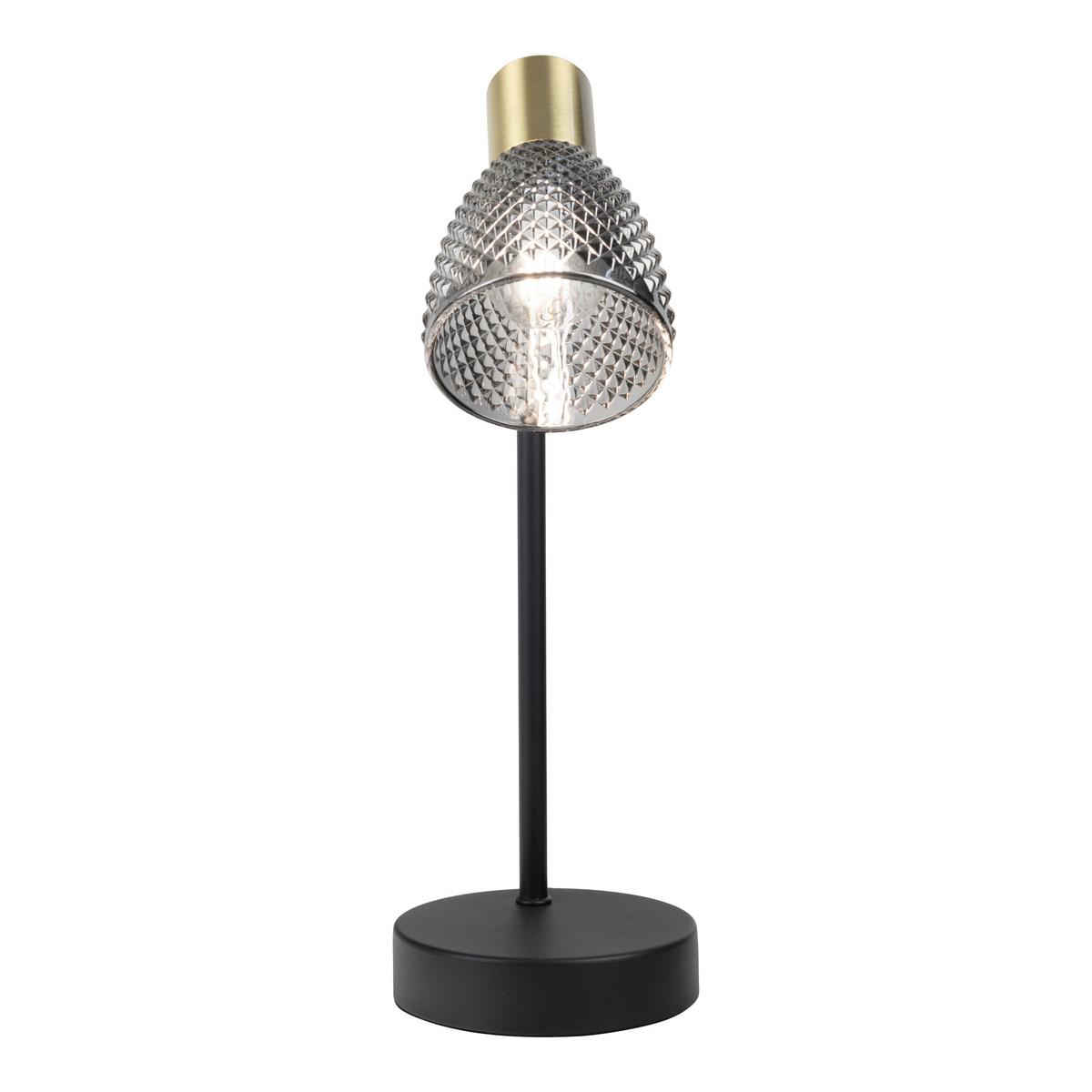 Tischleuchte Exkl. E14, 40w - Schwarz, LIFESTYLE, Glas/Metall (12/35,5cm) - Näve