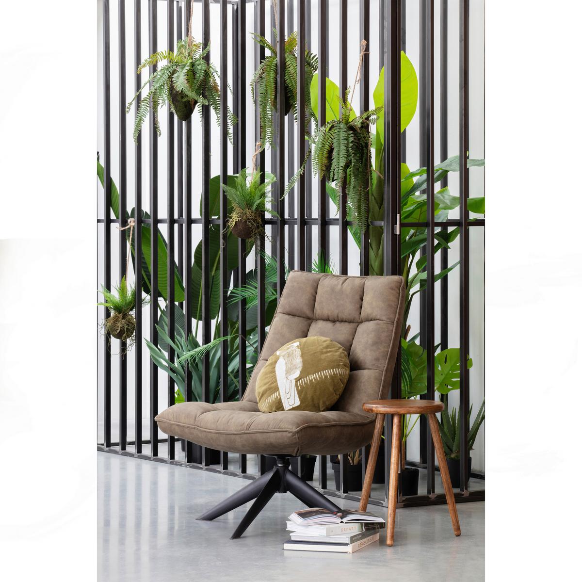 Sessel Jouke Grün B: 70cm - Schwarz/Grün, Design, Textil (70/97/85cm) - Livetastic