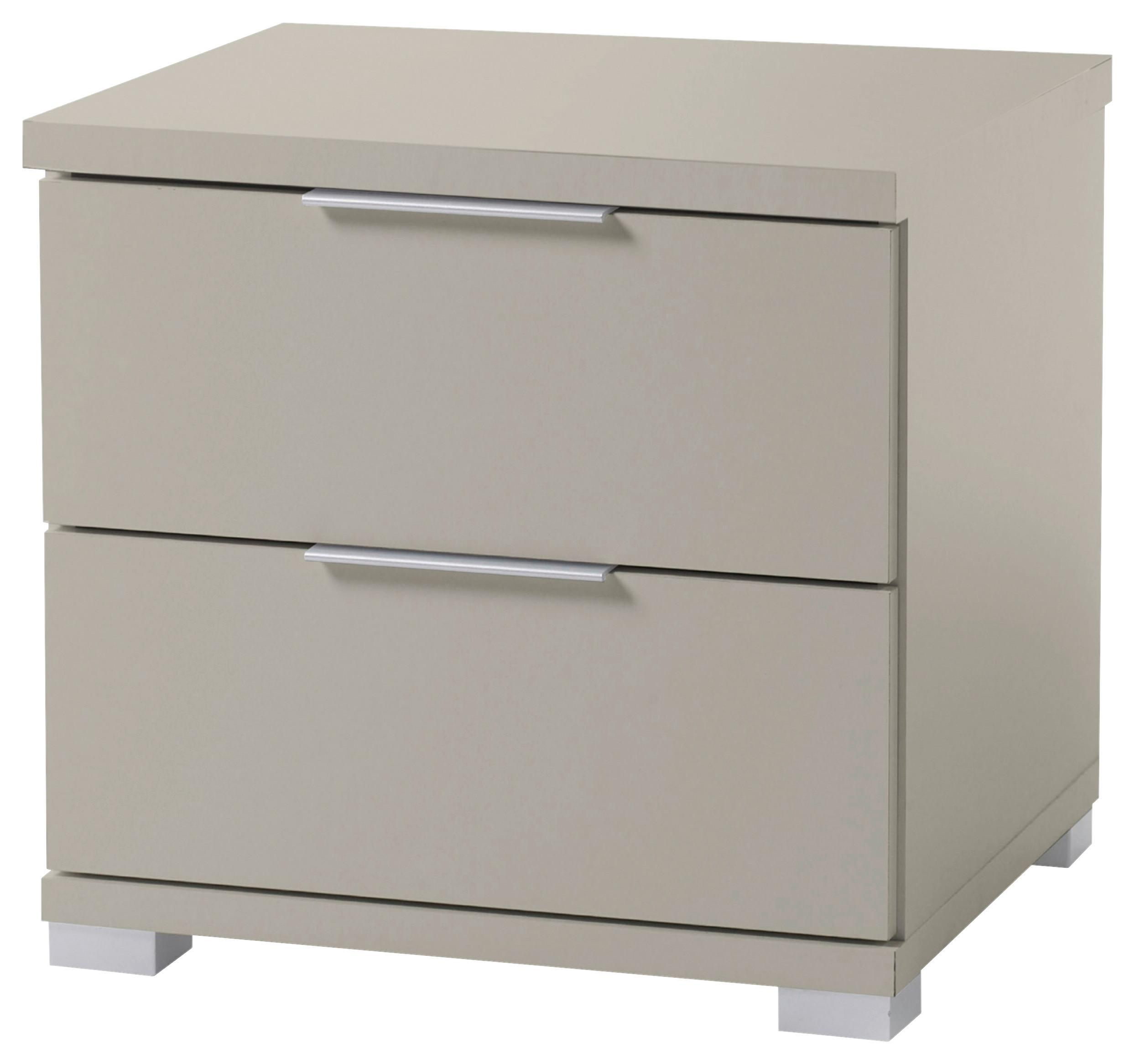 Nachtkästchen Smila 2l K Kaschmir Dekor, B: 46 cm - Kaschmir/Alufarben, KONVENTIONELL, Holzwerkstoff (46/43/42cm)