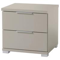 Nachtkästchen Smila 2l K Kaschmir Dekor, B: 46 cm - Kaschmir/Alufarben, KONVENTIONELL, Holzwerkstoff (46/43/42cm)