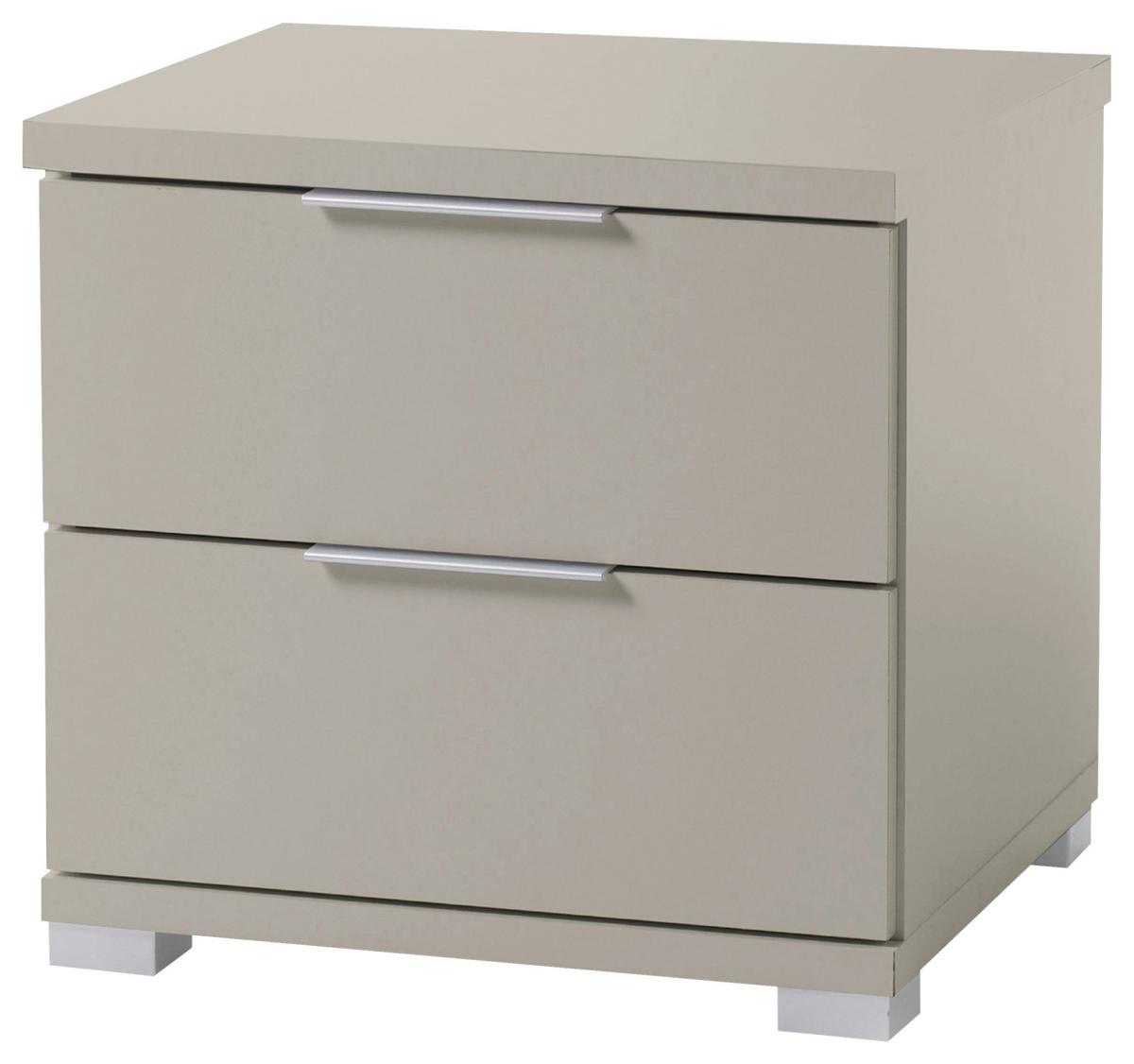 Nachtkästchen Smila 2l K Kaschmir Dekor, B: 46 cm - Kaschmir/Alufarben, KONVENTIONELL, Holzwerkstoff (46/43/42cm)