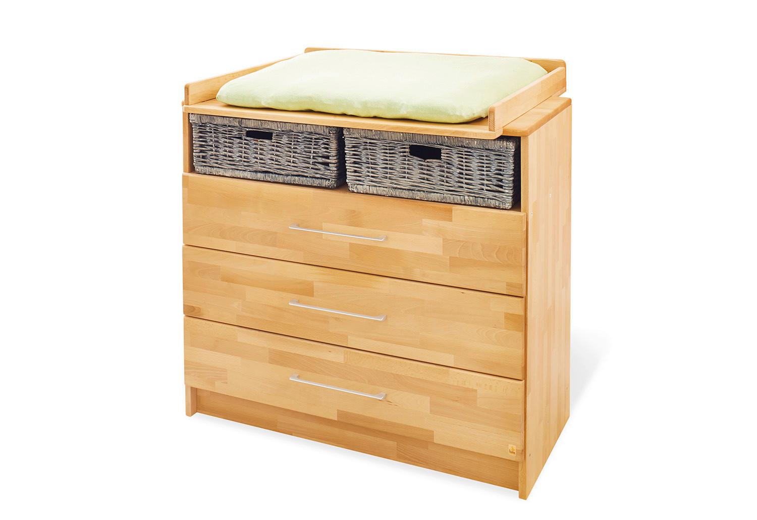 WICKELKOMMODE 132174B NATURA - Buchefarben, Natur, Holz (100/102/55-78cm) - Pinolino