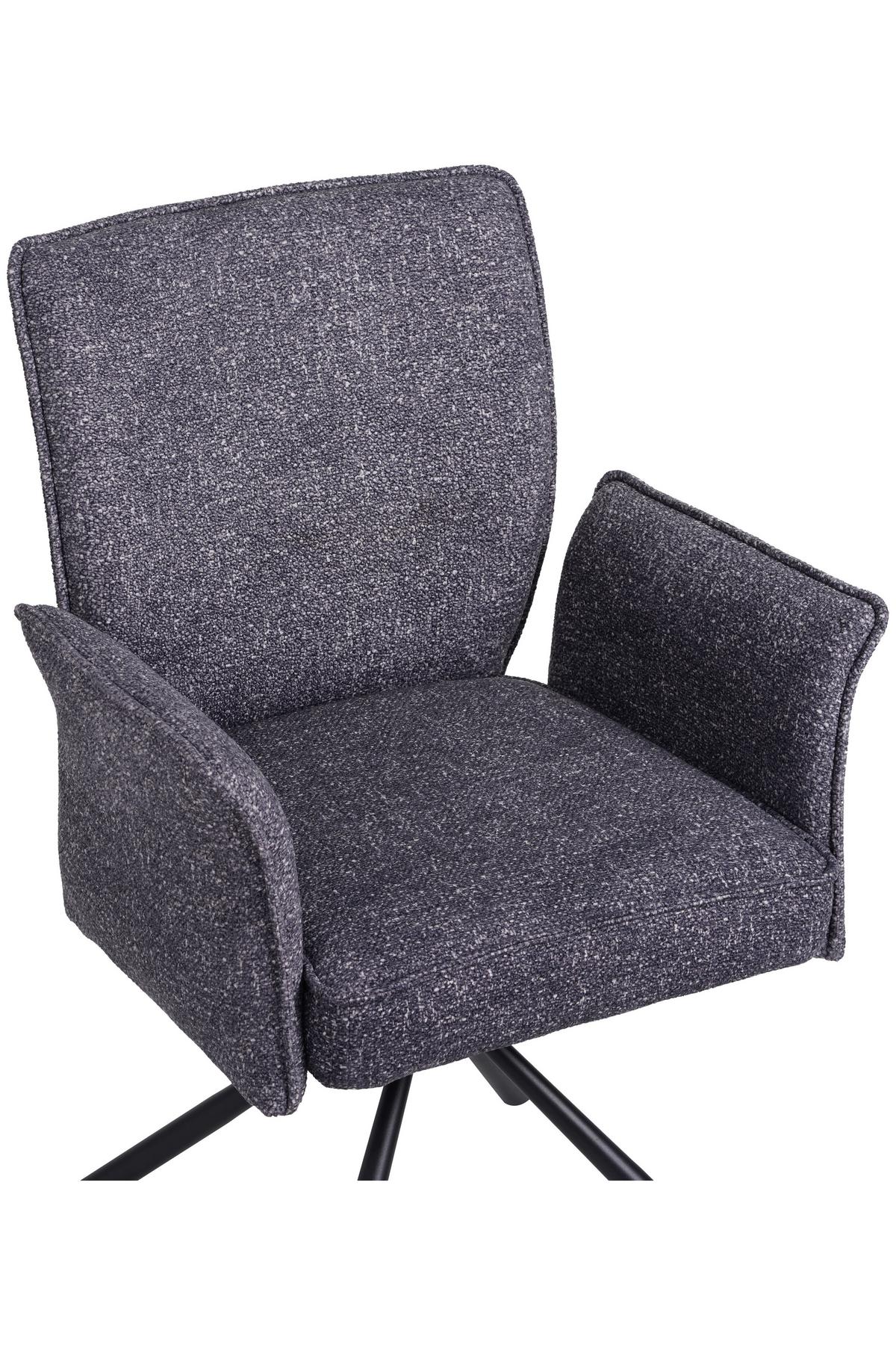 Négylábú Szék Ellen Ii Giga-S - fekete/antracit, Modern, textil/fém (49/90/60cm)