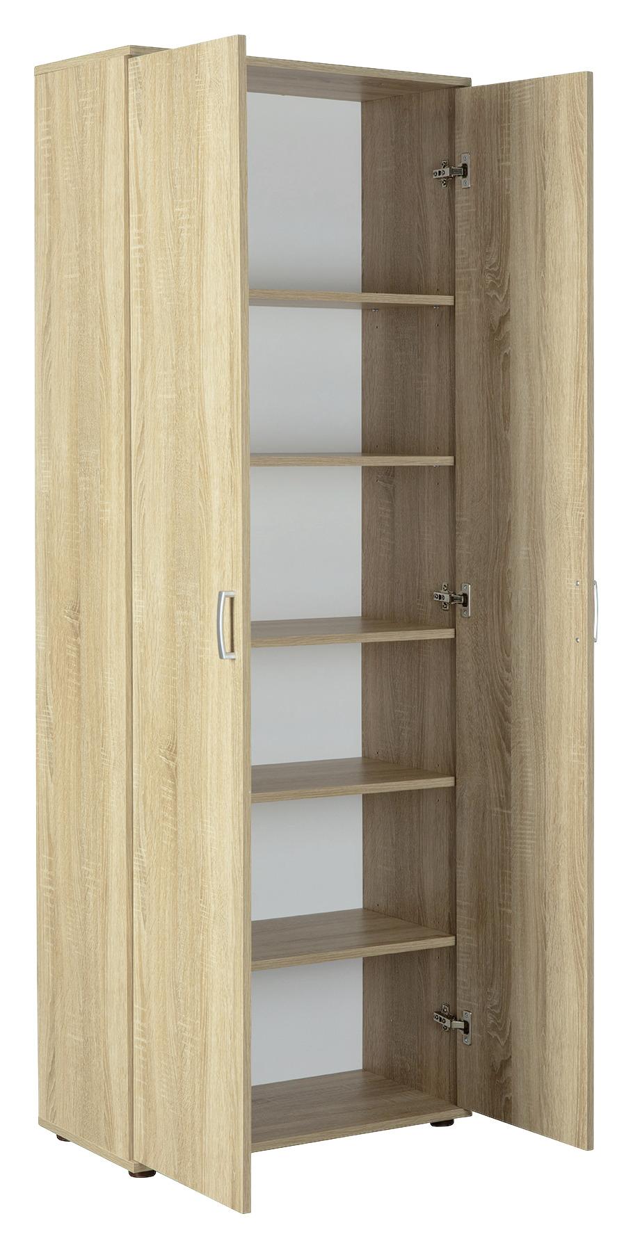 Mehrzweckschrank Gallo B: 70 cm Sonoma Eiche - Schwarz/Sonoma Eiche, Basics, Holzwerkstoff (70/189/34cm) - MID.YOU