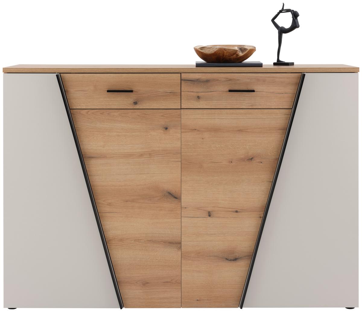 Kommode Venedig B: 160cm Eichefarben/kaschmir - Kaschmir/Eichefarben, MODERN, Holzwerkstoff (160/110/40cm)